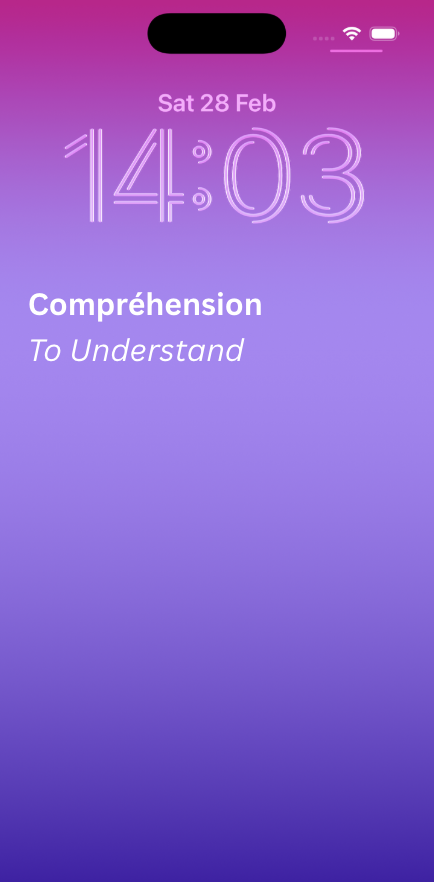 ByteLingual lock screen